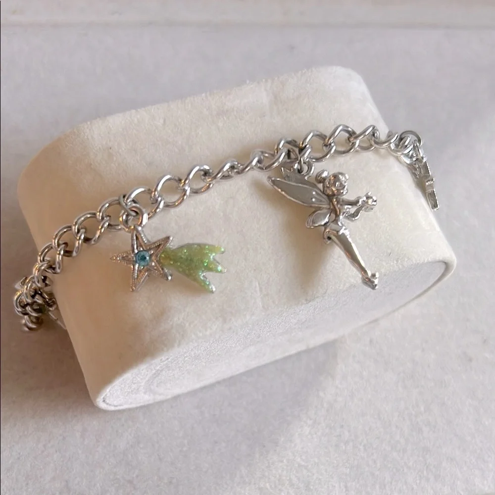 Silver Charm Bracelet with Fairy and Star‎